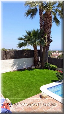 Renovación jardí gespa artificial tramuntana Ecoinox