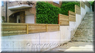 Instalació tancament de fusta Ecoinox