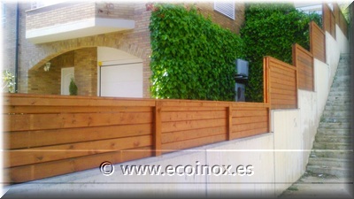 Instalació tancament de fusta Ecoinox