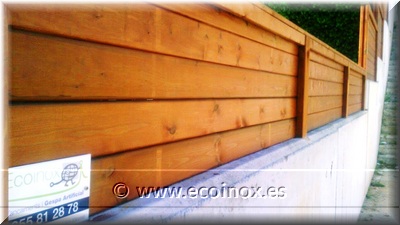 Instalació tancament de fusta Ecoinox